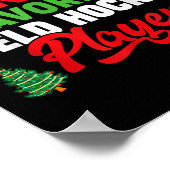Grappige Kerstman's Favoriete Veldhockeyspeler Ker Poster (Hoek)