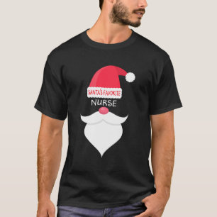 Grappige Kerstman's favoriete verpleegster T-shirt