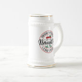 Grappige Kerstman's lijst woordkunst Bierpul (Voorkant rechts)