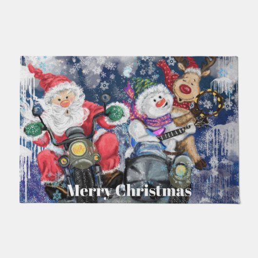 Grappige Kerstmat Gelukkige Beste Vrienden Deurmat (Voorkant)