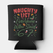 Grappige Kerstmeme 6-7 Stoute Lijst Humor Meme Blikjeskoeler (Achterkant)