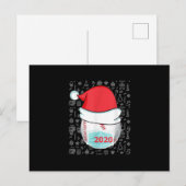 Grappige Kerstmis 2020 Honkbal Kerstman Hoed Feestdagenkaart (Voorkant / Achterkant)