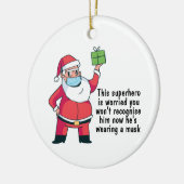 GRAPPIGE Kerstmis 2020 kerstbal Kerstman met mondk Keramisch Ornament (Links)