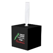 Grappige Kerstmis aandelenhandel Decoratie (Voorkant hoekig)