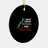 Grappige Kerstmis aandelenhandel Keramisch Ornament (Rechts)