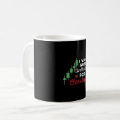 Grappige Kerstmis aandelenhandel Koffiemok (Voorkant links)