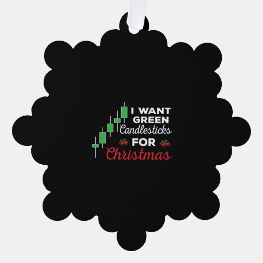 Grappige Kerstmis aandelenhandel Ornament Kaart (Voorkant)
