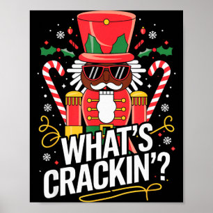 Grappige Kerstmis Afro-Amerikaanse Notenkraker Man Poster
