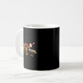 Grappige Kerstmis Alligator Pelikaan Rivierkreeft Koffiemok (Voorkant links)