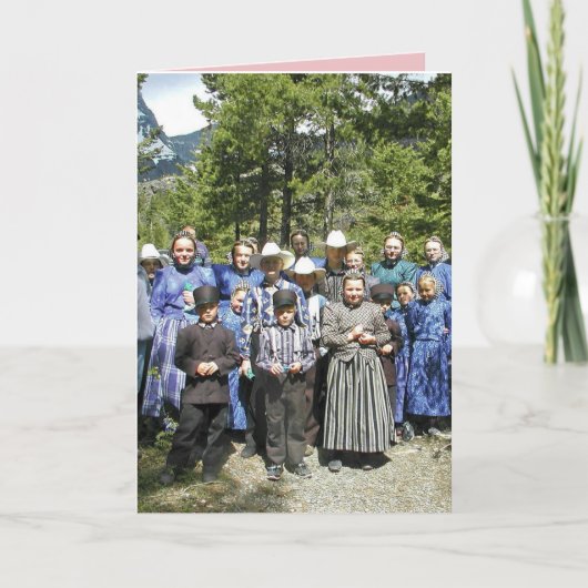 GRAPPIGE KERSTMIS AMISH GROET KAART (Voorkant)