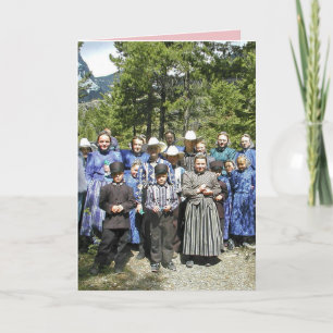GRAPPIGE KERSTMIS AMISH GROET KAART