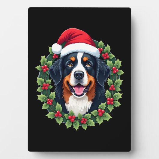 Grappige Kerstmis Berner Sennenhond Tank Top Fotoplaat (voorkant)