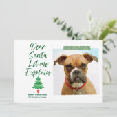 Grappige Kerstmis Beste Sint Laat me het uitleggen Feestdagenkaart (Staand voorkant)