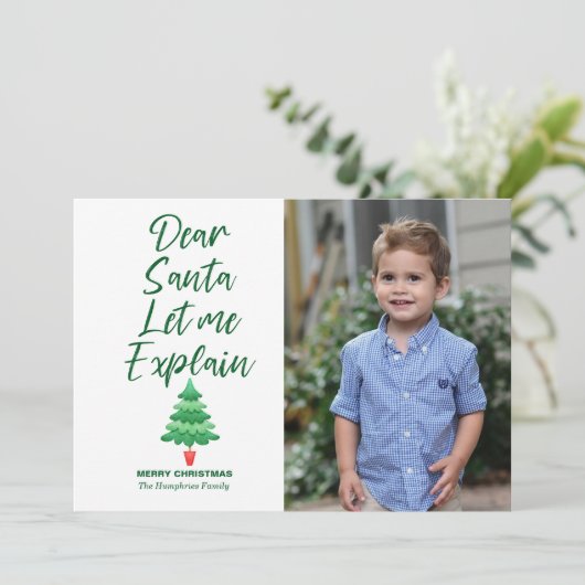 Grappige Kerstmis Beste Sinterklaas Laat Me Uitleg Feestdagenkaart (Staand voorkant)