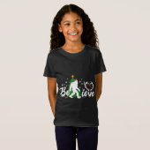 Grappige Kerstmis Bigfoot Believe Bigfoot met Kers T-shirt (Voorkant volledig)