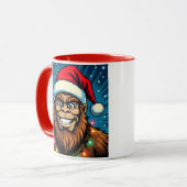 Grappige Kerstmis Bigfoot Persoonlijk Mok (Voorkant links)