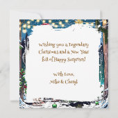 Grappige Kerstmis Bigfoot Sasquatch gepersonalisee Feestdagenkaart (Achterkant)