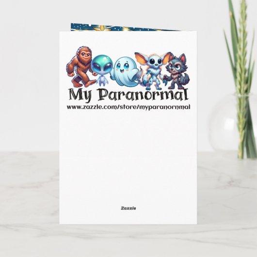 Grappige Kerstmis Bigfoot Sasquatch gepersonalisee Kaart (Achterkant)