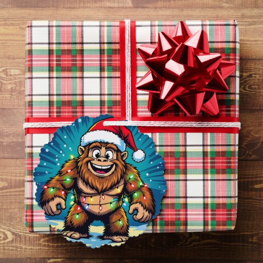 Grappige Kerstmis Bigfoot Sasquatch Ornament Kaart (Insitu (Geschenk))