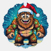 Grappige Kerstmis Bigfoot Sasquatch Ornament Kaart (Voorkant)