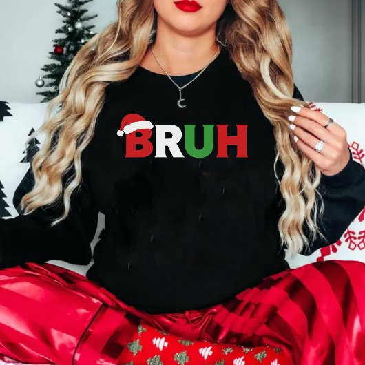 Grappige Kerstmis "BRUH" Kerstmuts Trui
