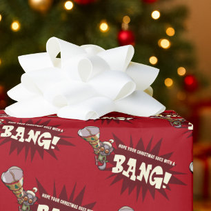 Grappige Kerstmis Bush Baby Kerst Bonbon Knal Cart Cadeaupapier