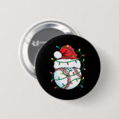 Grappige Kerstmis Bysebyll Kerstman Hoed Mannen Jo Ronde Button 5,7 Cm (Voorkant /achterkant)