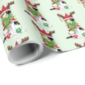 Grappige Kerstmis Calico Kat Cadeaupapier (Rol Hoek)