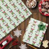 Grappige Kerstmis Calico Kat Cadeaupapier