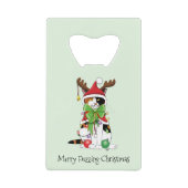 Grappige Kerstmis Calico Kat Creditkaart Flessenopener (Voorkant)