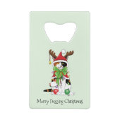 Grappige Kerstmis Calico Kat Creditkaart Flessenopener (Achterkant)