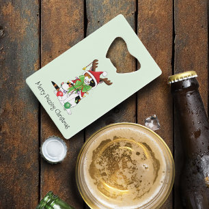 Grappige Kerstmis Calico Kat Creditkaart Flessenopener