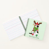 Grappige Kerstmis Calico Kat Notitieboek (Binnen)