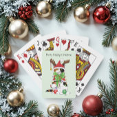 Grappige Kerstmis Calico Kat Pokerkaarten