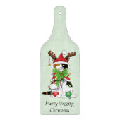 Grappige Kerstmis Calico Kat Snijplank (Voorkant)