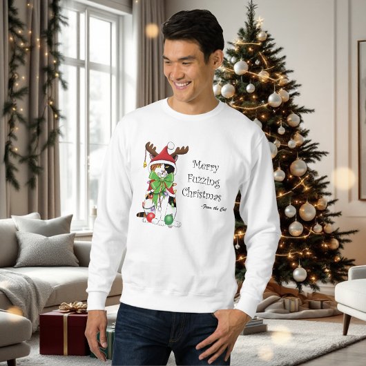 Grappige Kerstmis Calico Kat Trui