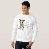 Grappige Kerstmis Calico Kat Trui (Voorkant volledig)