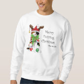 Grappige Kerstmis Calico Kat Trui (Voorkant)