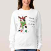 Grappige Kerstmis Calico Kat Trui (Voorkant)