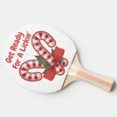 Grappige Kerstmis Candy Cane Lick Smack Talk Tafeltennisbatje (Zijkant)