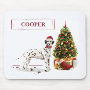 Grappige Kerstmis Dalmatiër Hond en Boom Muismat