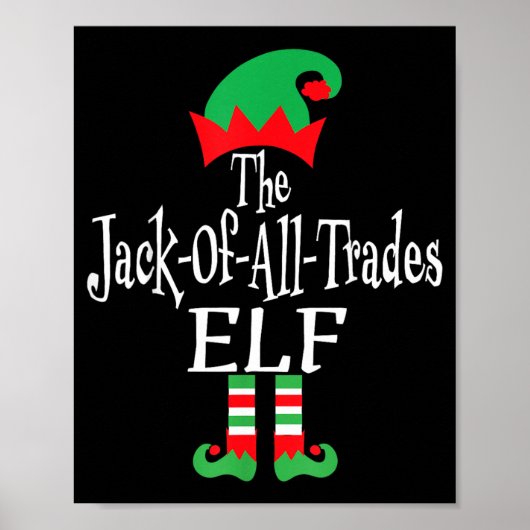 Grappige Kerstmis De Elf Klusjesman Poster (Voorkant)