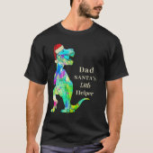 Grappige Kerstmis Dinosaur Dad Gag T-shirt (Voorkant)