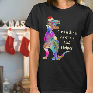 Grappige Kerstmis Dinosaurus Oma Citaat T-shirt