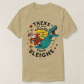 Grappige Kerstmis Dinosaurus T-shirt (Design voorkant)