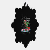 Grappige Kerstmis Dinosaurus Wraptor Velociraptor Ornament Kaart (Rechts)