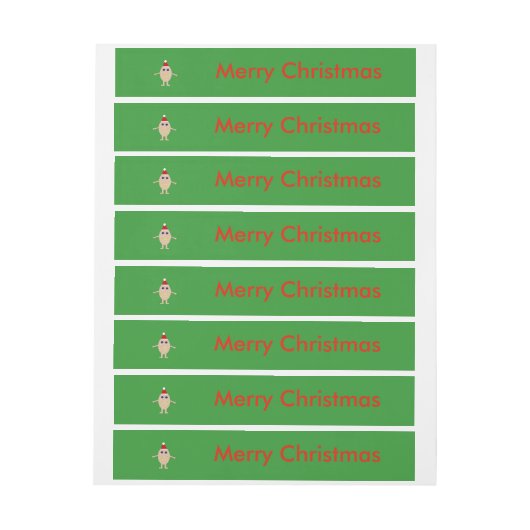 Grappige Kerstmis Ei Aangepaste Labels Omwikkelbaar Adreslabel (Vel)