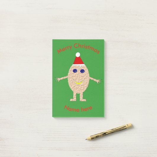 Grappige Kerstmis Ei Post-it-notitieblok Post-it® Notes (Op bureau)