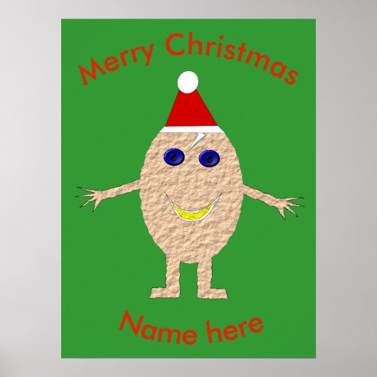 Grappige Kerstmis Ei Poster (Voorkant)