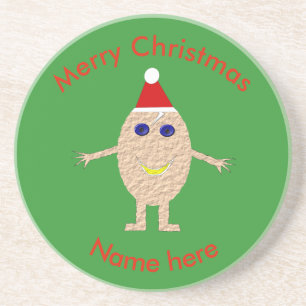 Grappige Kerstmis Eier Onderzetters
